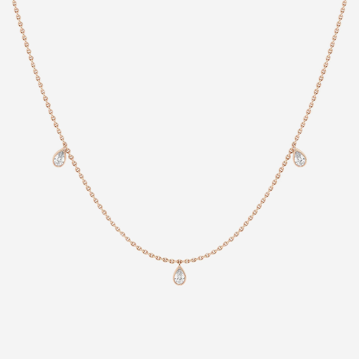 Additional Image 1 for  näas Romancing 1 ctw Pear Lab Grown Diamond Dangle Necklace with Adjustable Chain